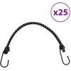 vidaXL Cordes élastiques avec bandes réfléchissantes et crochets 25pcs