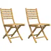 vidaXL Chaises pliables de jardin lot de 2 43x54x88 cm bambou