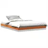 vidaXL Cadre de lit sans matelas cire marron 135x190cm bois pin massif