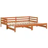 vidaXL Lit de jour et lit gigogne sans matelas 80x200 cm bois massif