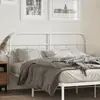 vidaXL Tête de lit métal blanc 140 cm