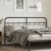 vidaXL Tête de lit métal noir 183 cm