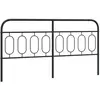 vidaXL Tête de lit métal noir 193 cm