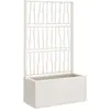 vidaXL Jardinière avec treillis blanc 80x36x140 cm PP