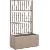 vidaXL Jardinière avec treillis marron clair 80x36x140 cm PP