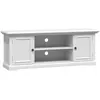 vidaXL Meuble TV blanc 110x30x41 cm bois d'ingénierie