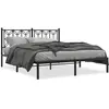 vidaXL Cadre de lit métal avec tête de lit noir 183x213 cm