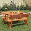 Table de pique-nique pour 4 enfants avec trou de parasol sapin vidaXL