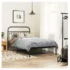 vidaXL Cadre de lit métal avec tête de lit noir 107x203 cm