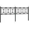 vidaXL Tête de lit métal noir 193 cm