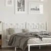 vidaXL Tête de lit métal blanc 180 cm