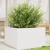 vidaXL Jardinière blanc 80x80x45,5 cm bois de pin massif