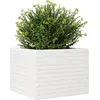 vidaXL Jardinière blanc 60x60x45,5 cm bois de pin massif