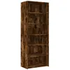 vidaXL Buffet haut chêne fumé 70x41x185 cm bois d'ingénierie