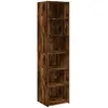vidaXL Buffet haut chêne fumé 45x41x185 cm bois d'ingénierie