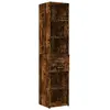 vidaXL Buffet haut chêne fumé 40x42,5x185 cm bois d'ingénierie