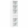 vidaXL Buffet haut blanc 45x42,5x185 cm bois d'ingénierie