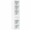 vidaXL Buffet haut blanc 40x42,5x185 cm bois d'ingénierie