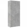 vidaXL Buffet haut gris béton 80x42,5x185 cm bois d'ingénierie