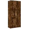 vidaXL Buffet haut chêne fumé 80x42,5x185 cm bois d'ingénierie