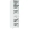 vidaXL Buffet haut blanc 50x42,5x185 cm bois d'ingénierie