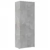 vidaXL Buffet haut gris béton 70x42,5x185 cm bois d'ingénierie