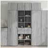 vidaXL Buffet haut sonoma gris 70x42,5x185 cm bois d'ingénierie