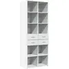 vidaXL Buffet haut blanc 70x42,5x185 cm bois d'ingénierie
