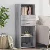 vidaXL Buffet haut sonoma gris 45x42,5x124 cm bois d'ingénierie