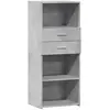 vidaXL Buffet haut gris béton 50x42,5x124 cm bois d'ingénierie