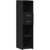vidaXL Buffet haut noir 30x42,5x124 cm bois d'ingénierie