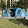 vidaXL Tente de camping tunnel 4 personnes bleu imperméable