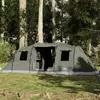 vidaXL Tente familiale tunnel 6 personnes vert olive imperméable