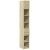 vidaXL Armoire de rangement mince chêne sonoma 30x42,5x225 cm