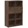 vidaXL Buffet haut chêne marron 80x42,5x124 cm bois d'ingénierie