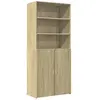 vidaXL Buffet haut chêne sonoma 80x42,5x185 cm bois d'ingénierie