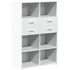 vidaXL Buffet haut blanc 80x42,5x124 cm bois d'ingénierie