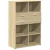 vidaXL Buffet haut chêne sonoma 80x42,5x124 cm bois d'ingénierie