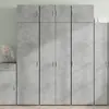 vidaXL Armoire de rangement gris béton 70x42,5x225cm bois d'ingénierie