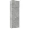 vidaXL Buffet haut gris béton 80x42,5x249 cm bois d'ingénierie