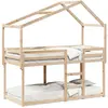 vidaXL Lit superposé avec toit 80x200 cm bois de pin massif