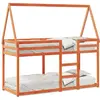 vidaXL Lit superposé avec toit cire marron 90x200cm bois de pin massif