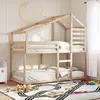 vidaXL Lit superposé avec toit 90x190 cm bois massif de pin