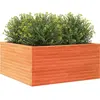 vidaXL Jardinière cire marron 100x100x46 cm bois de pin massif