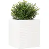 vidaXL Jardinière blanc 60x60x68,5 cm bois de pin massif