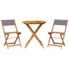 vidaXL Ensemble de bistro 3 pcs anthracite tissu et bois massif