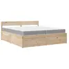 vidaXL Lit avec tiroirs et matelas 200x200 cm bois massif de pin