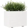 vidaXL Jardinière blanc 90x60x72,5 cm bois de pin massif