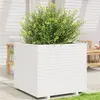 vidaXL Jardinière blanc 80x80x72 cm bois de pin massif
