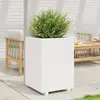 vidaXL Jardinière blanc 50x50x72,5 cm bois de pin massif